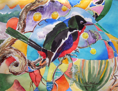 Bild Ein Vogel auf einem Zweig von Uli Aschenborn